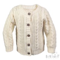 CD16-C: Long Sleeve Cream Knitted Cardigan (0-12 Months)